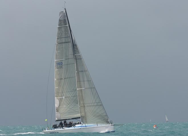 IRC Division's Tony Kirby powers into his handicap win on Day 1 - Vision Surveys Airlie Beach Race Week 2014 © Tracey Johnstone